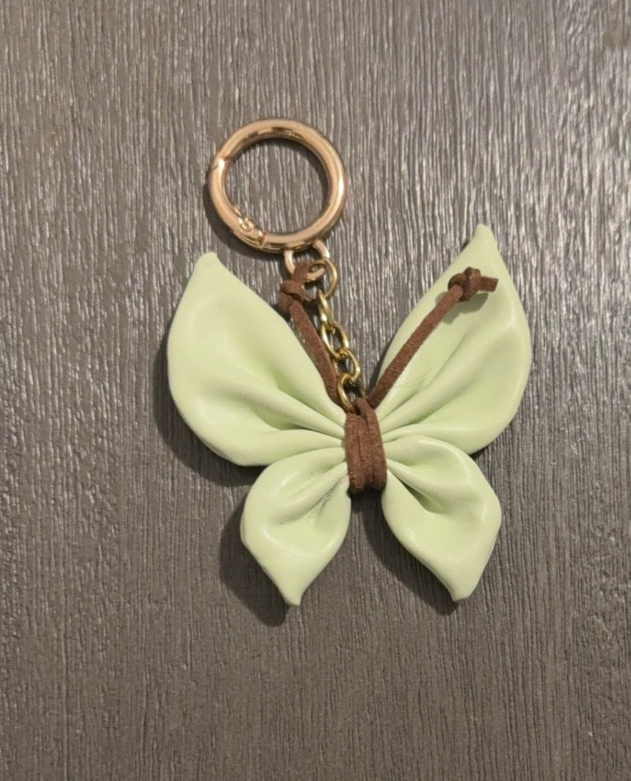 Leather butterfly Keychain