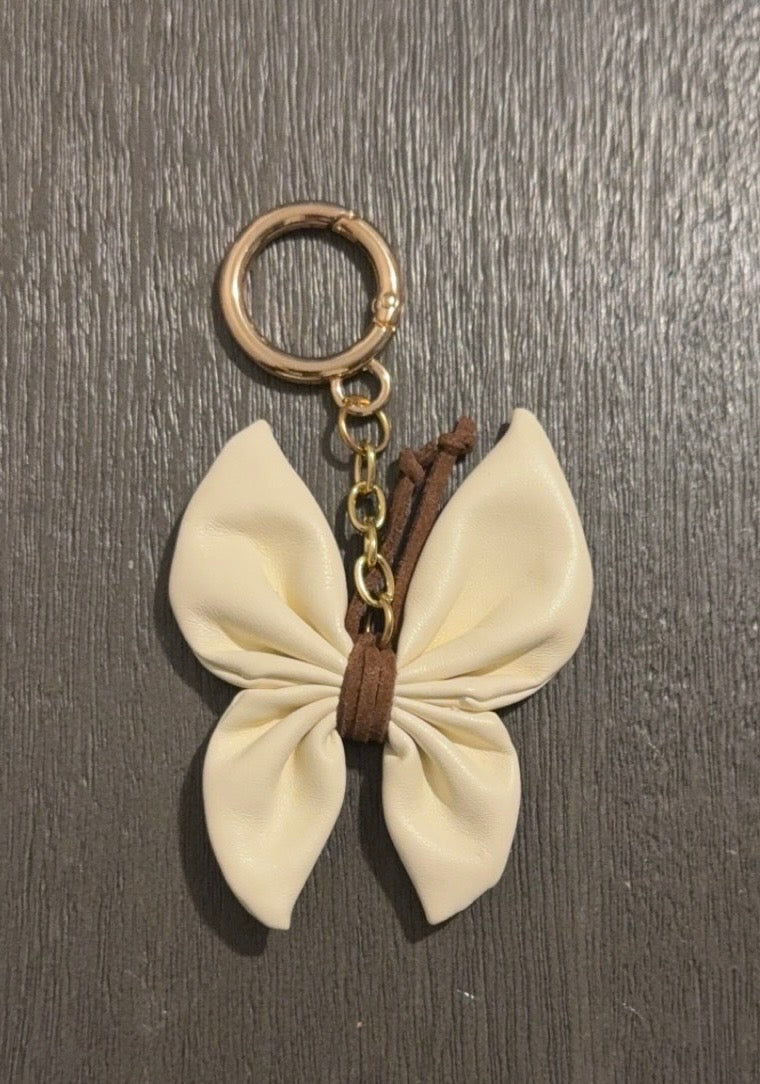 Leather butterfly Keychain